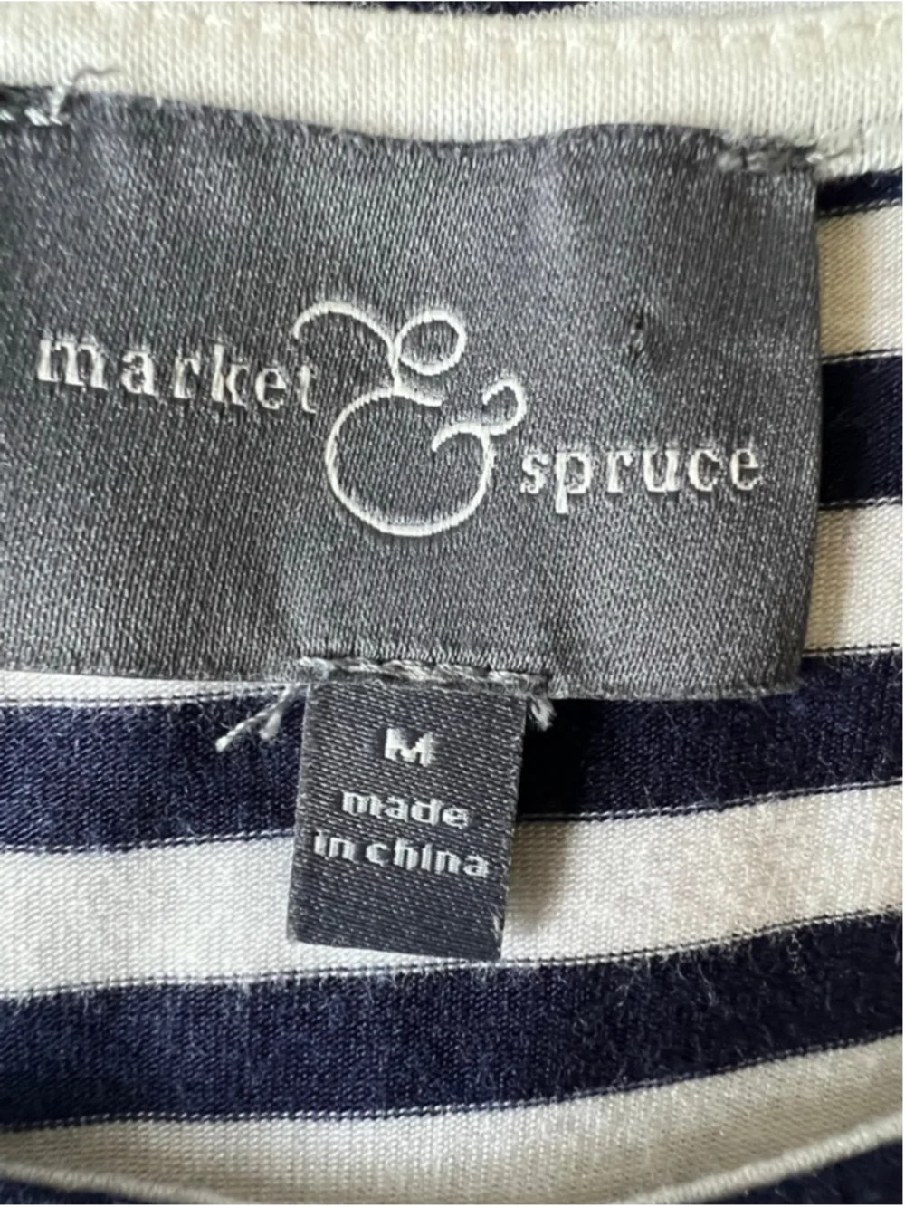 Market & Spruce Navy White Striped Sleeveless Dress M - Picture 5 of 6